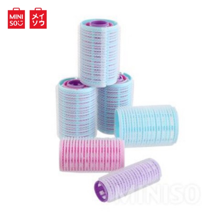 Miniso Mixed Magic Hair Roller Value Packing Velcro Roller Set 12 Pcs/4