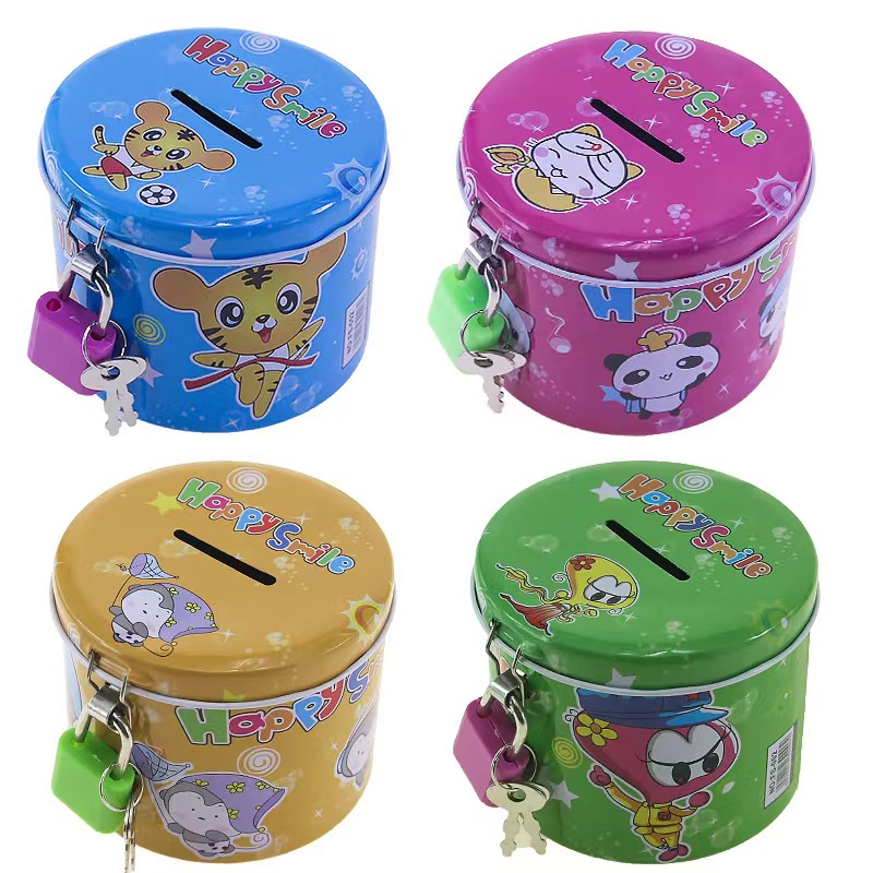 Mini Piggy Bank with Lock and Key Alkansya Cute Coin bank Money Box