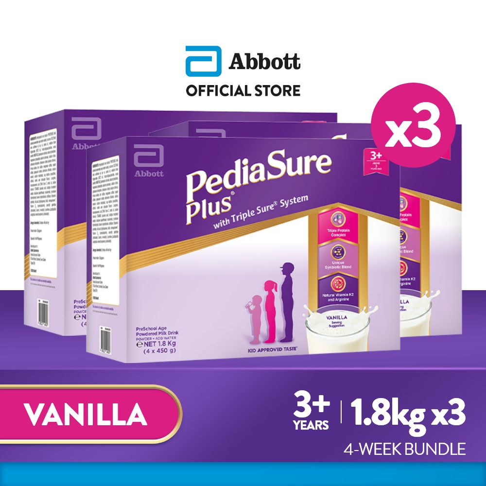 Pediasure Plus Vanilla 1.8KG For Kids Above 3 Years Old Bundle of 3