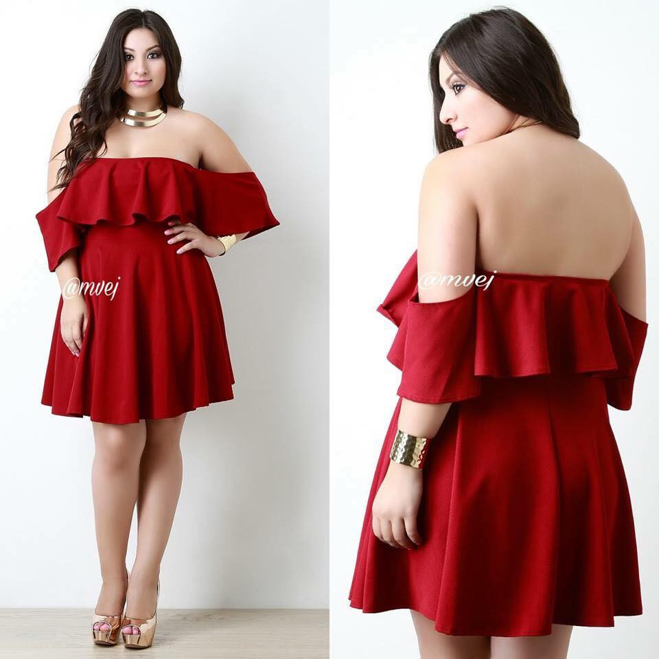 off shoulder dress for chubby