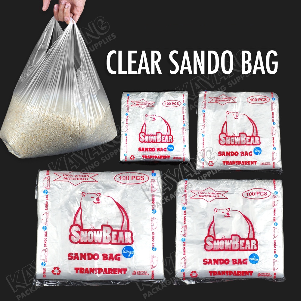 [100pcs] Snowbear / Jumper Clear Sando Plastic Bag Mini, Tiny, Medium