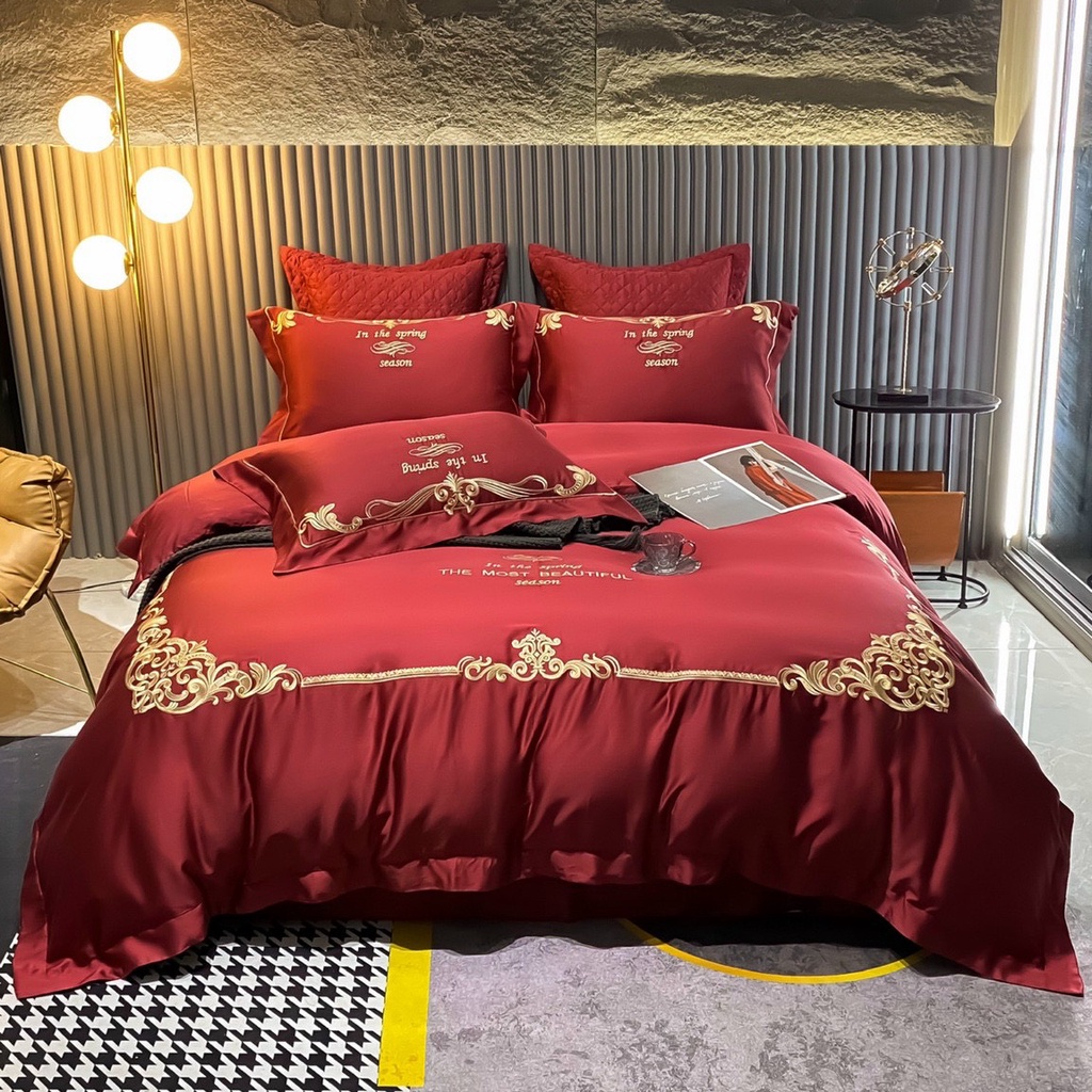 Super Luxury Hot Silk Bedding Set 2022 Luxury Imported Genuine