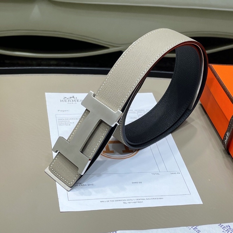 Hermes men's leather belt, double sided Shopee Philippines