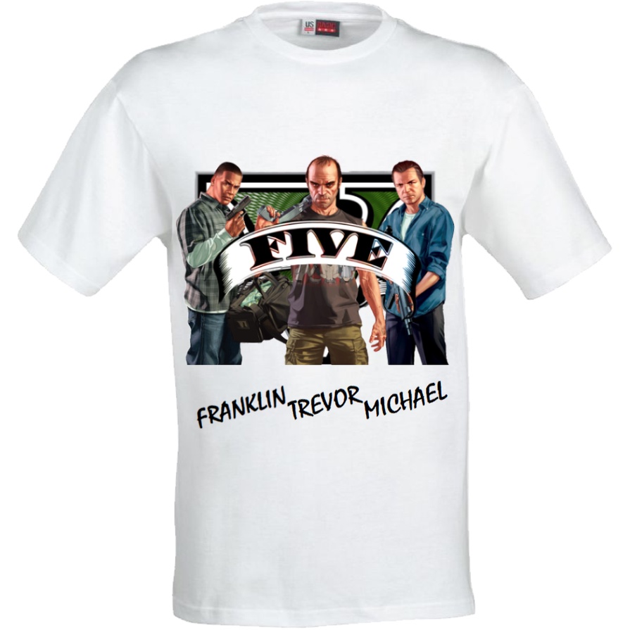 Grand Theft Auto Tees Oversized T Shirt Franklin Trevor Michael