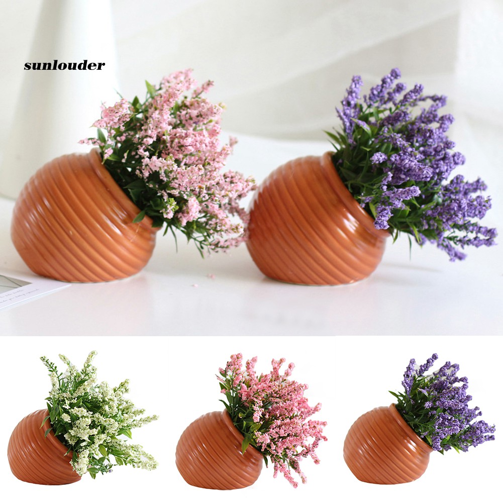 sl01 Simulated Lavender Artificial Flower Pot  Home Garden 