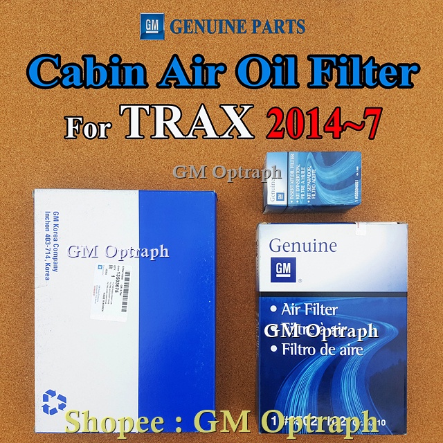 TRAX 20142016 Oil filter, Engine Air Filter, Pollen cabin aircon