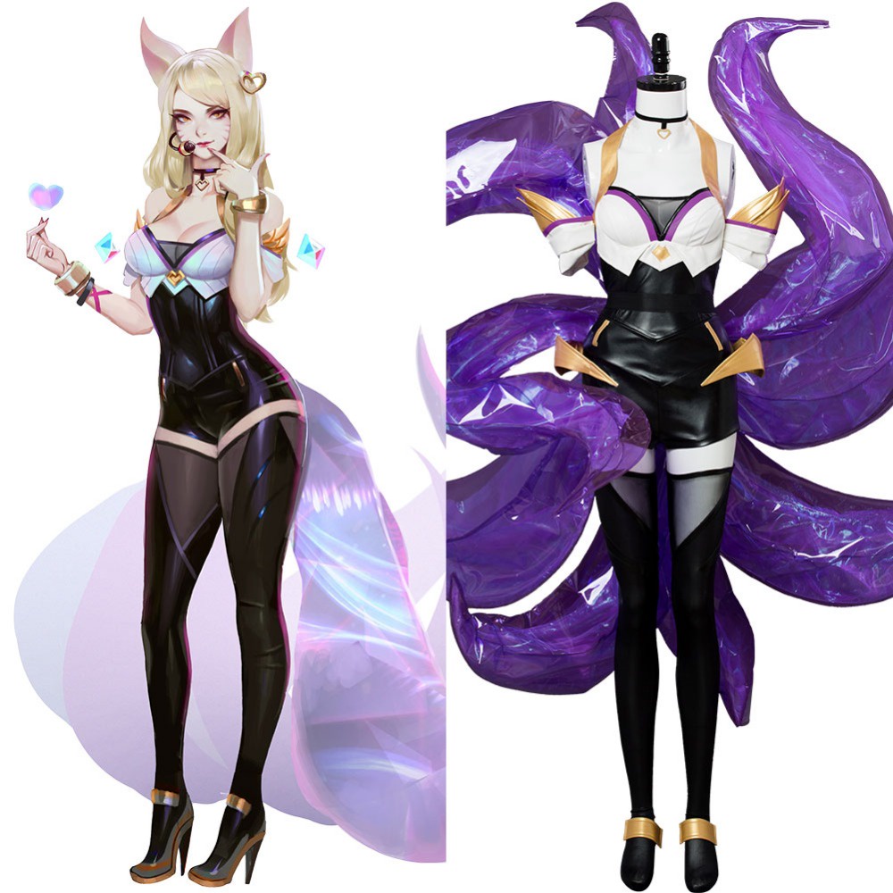 LOL Cosplay KDA Ahri Cosplay Costume Game Ahri Costume Outfit Full Sets  Halloween Costume High | Shopee Philippines