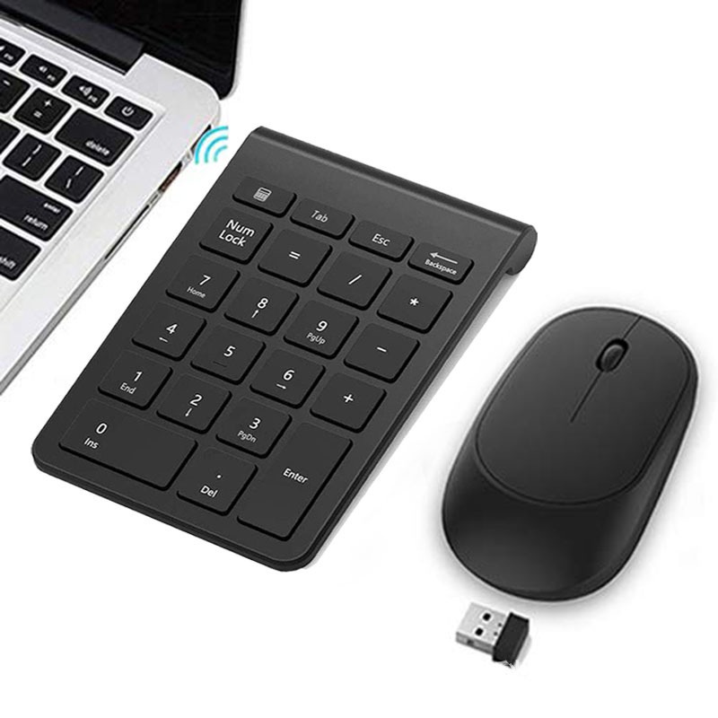 SeenDa Mini 22 Keys Numeric Keypad Mouse set 2.4G Mini Numpad Wireless