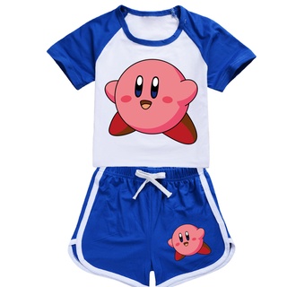 Kirby Girls Cartoon Printed T-shirt Fashion Hot Sale Casual Fashion Kids Shorts Home Wear Summer New Sports Set #3