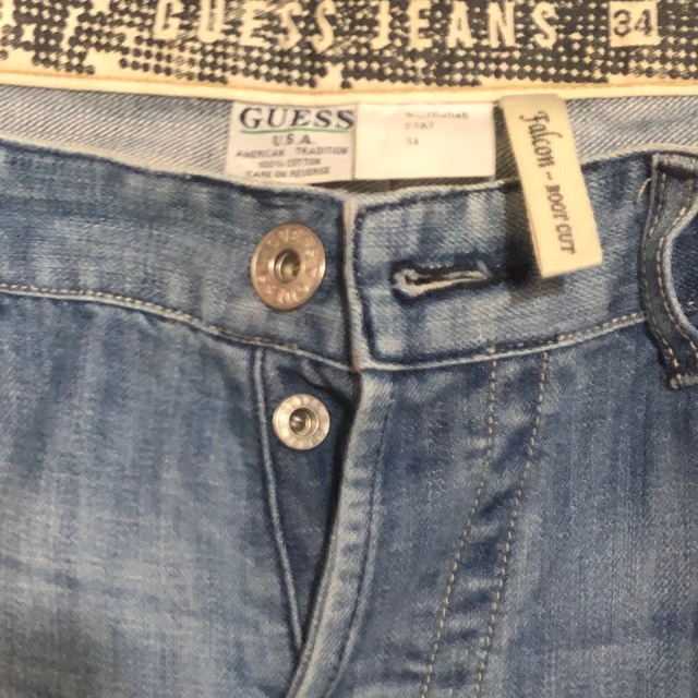 guess button fly jeans