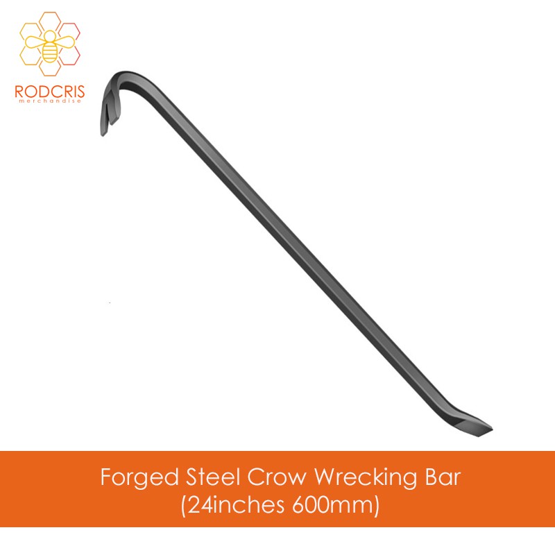 DOITOOL 1 Pc Long Double-ended Flat Heavy Duty High-carbon Steel Utility Pry Bar Crowbar for Tradesmen Homeowners