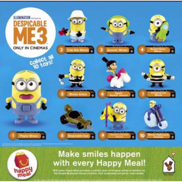 despicable me 3 minions toys