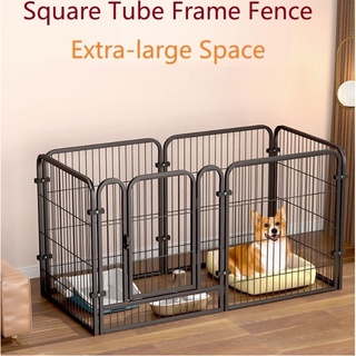 Adjustable pet dog cage black pet fence dog fence assembled kennel 6 pieces size 70x80CM, 60*60CM