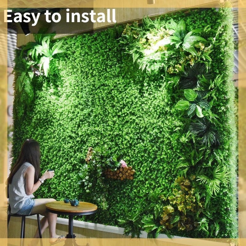 60CM Artificial Grass Green Wall Backdrop, Artificial Wall Grass Plants