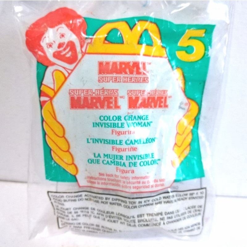 Color Change Invisible Woman #5 Marvel 1996 McDonalds Happy Meal Toy 
