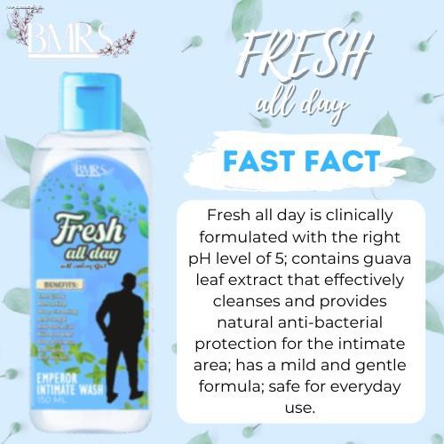 Skincare¤┋✹BMRS Fresh All Day Emperor Intimate Wash for Men 150 ML | Shopee  Philippines