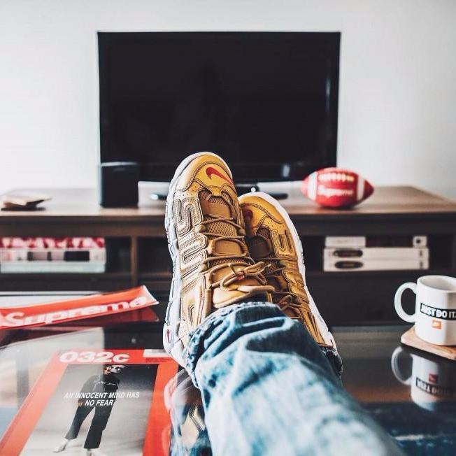 uptempo x supreme gold