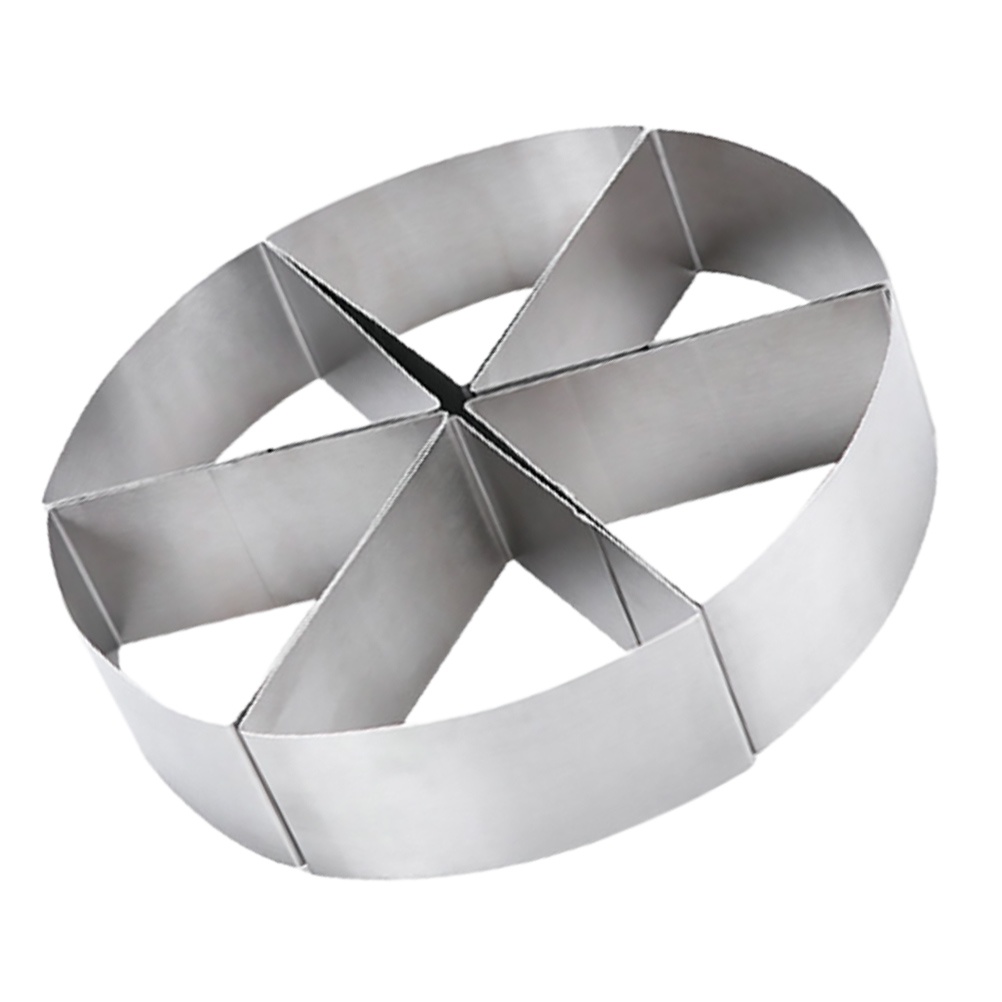 6Pcs Stainless Steel Round Cake Cutting Mould Triangle Mousse Cutter Cutting Tool