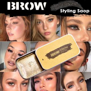 Wild Eyebrow Shaping Soap, Long Lasting 3D Eyebrow Soap Wax with Brush,Waterproof Brows Styling Soap Wax up (Brow Soap)