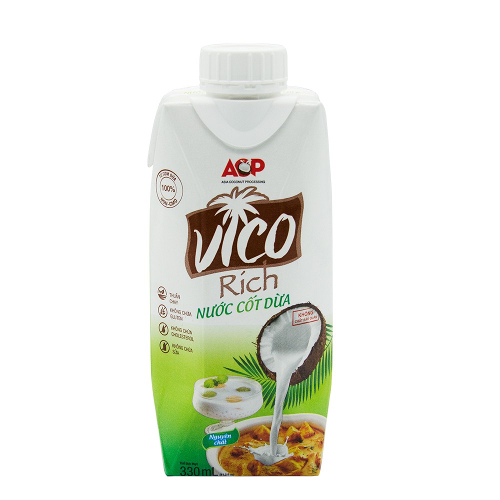 Vico Rich Coconut Milk 330Ml | Shopee Philippines