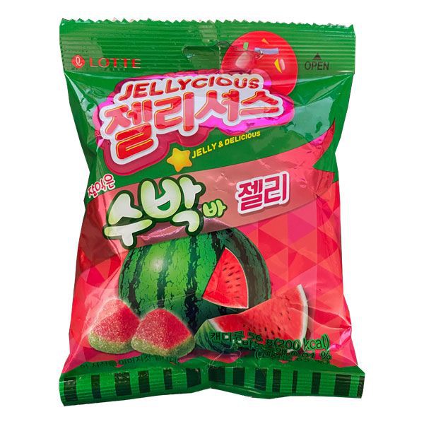 LOTTE JELLYCIOUS WATERMELON JELLY 56g ( SOOBAK BA JELLY / GUMMY CANDY ) Shopee Philippines