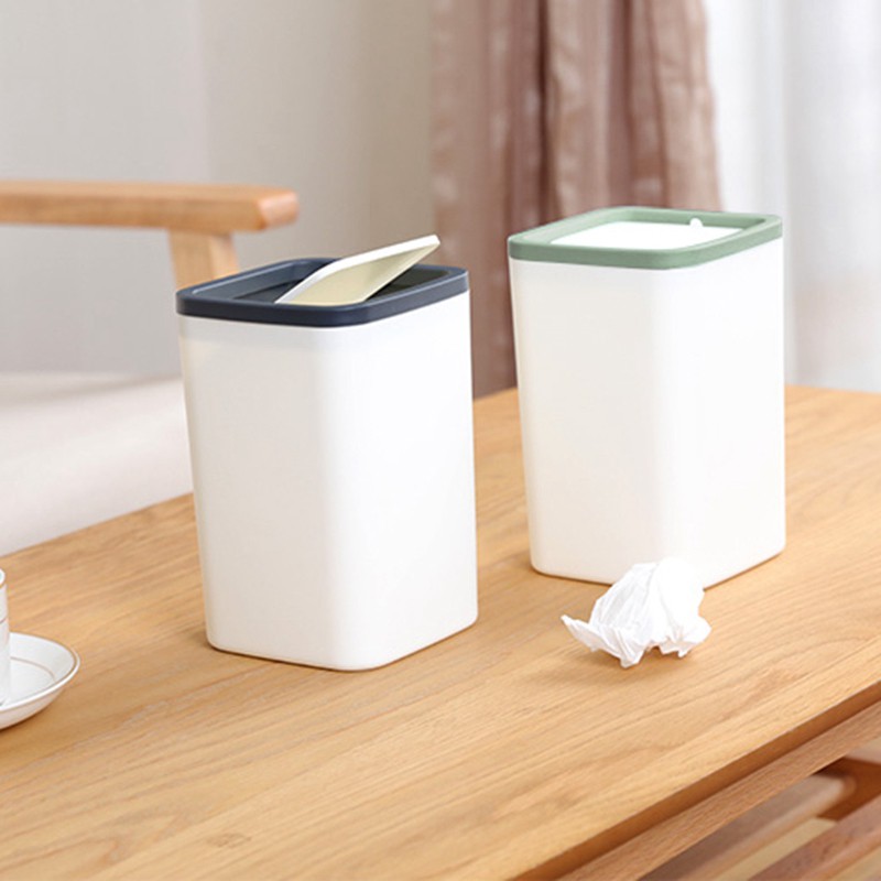 Waste Bin Small Trash Can Mini Desktop Ashcan Tabletop Trashbox For Desk C E2W9 