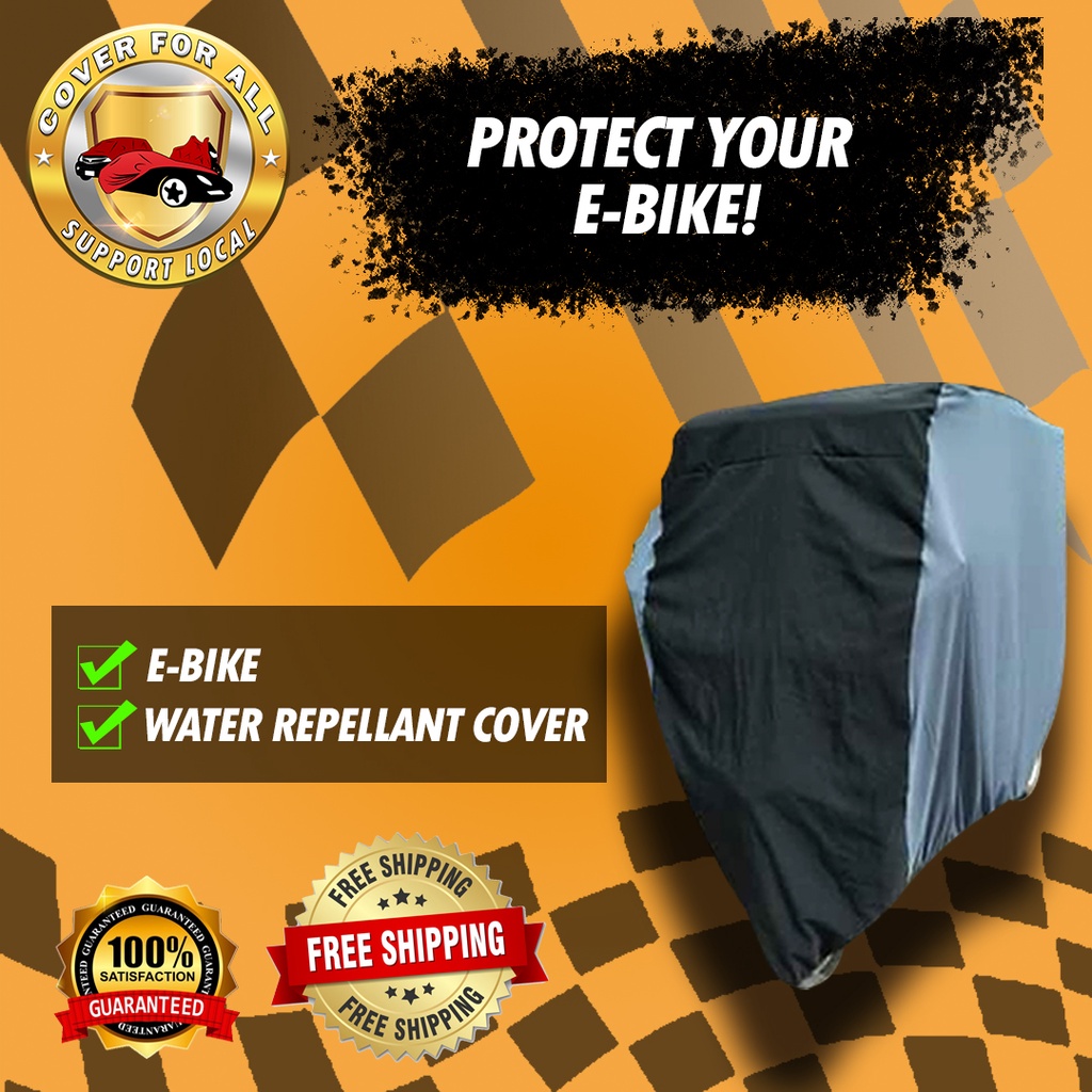 NWOW ERVS 2 EBIKE COVER * ELECTRIC BIKE COVER * WATER REPELLANT WITH FREE MOTOR COVER Shopee
