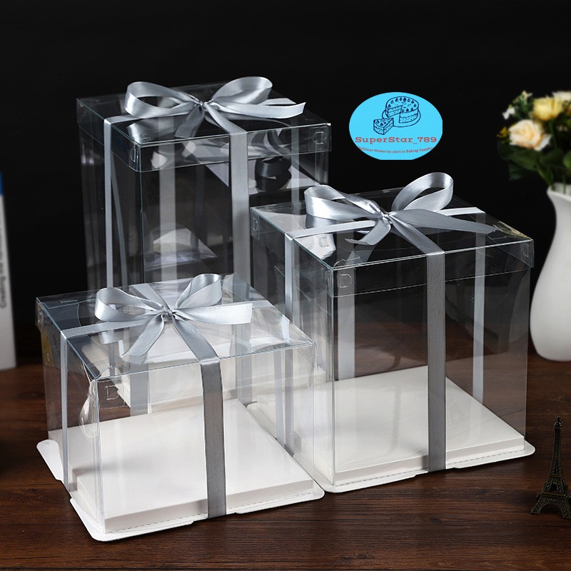 Transparent Acetate Square Clear Cake Box | Shopee Philippines