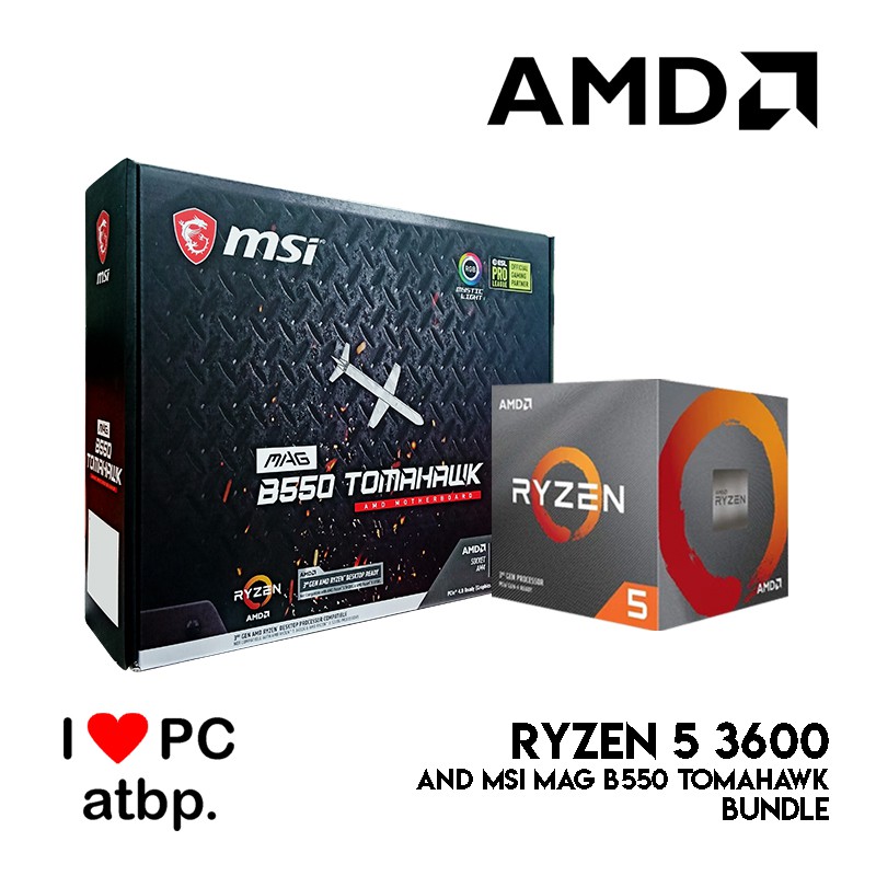 Amd Ryzen 5 3600 And Msi Mag B550 Tomahawk Bundle Shopee Philippines