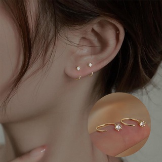 oneday women fashion temperament zircon earrings