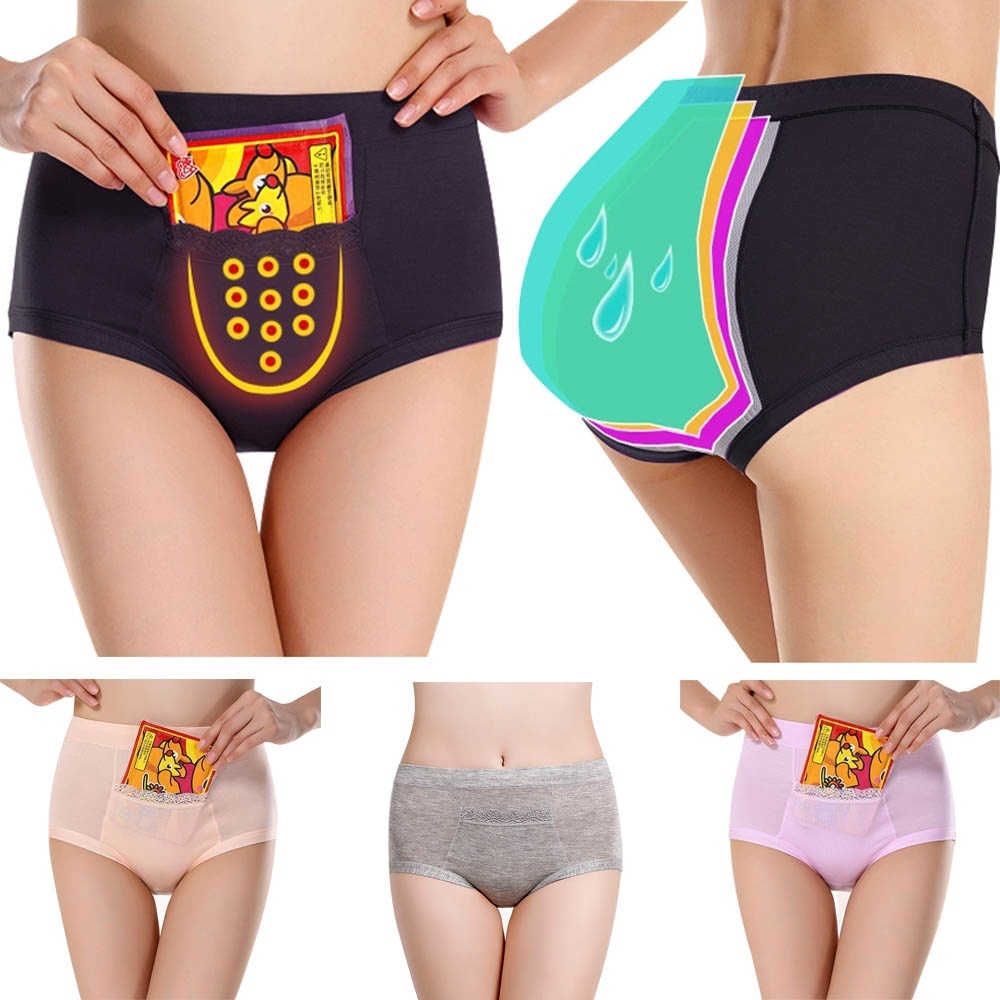 Women Physiological Period Panties High Waist Menstrual Period Underwear Knickers Ladies