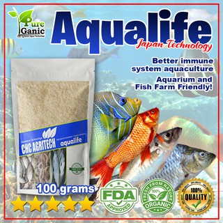 100% Authentic Pureganic CHC Agritech AQUALIFE 100g - Fish farm - Tilapia, Bangus, Prawn & Aquarium
