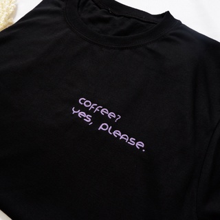 Embroidered Coffee Yes Please T-shirt #5