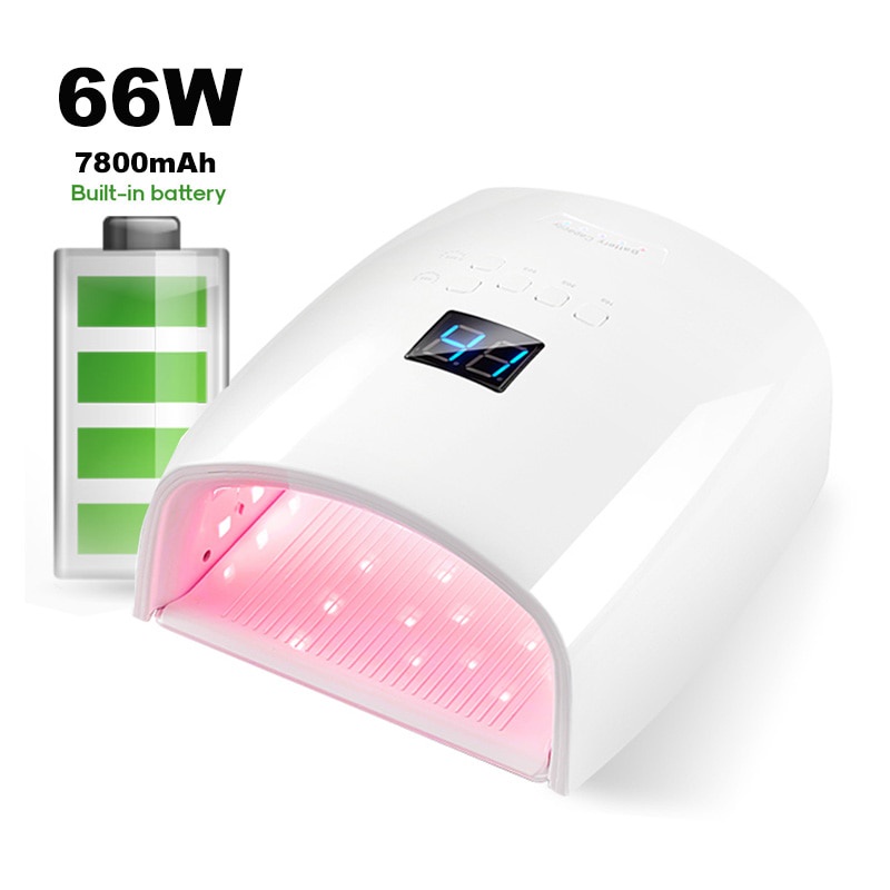 2022 Upgraded 66w Rechargeable Nail Lamp S10 Cordless Nail Dryer 