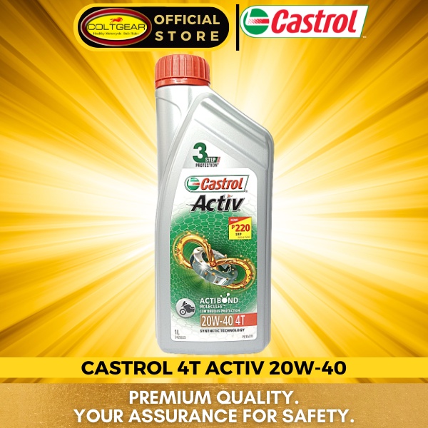 Castrol Activ 4T 20w-40 Engine Oil With Actibond Molecules (1Liter ...