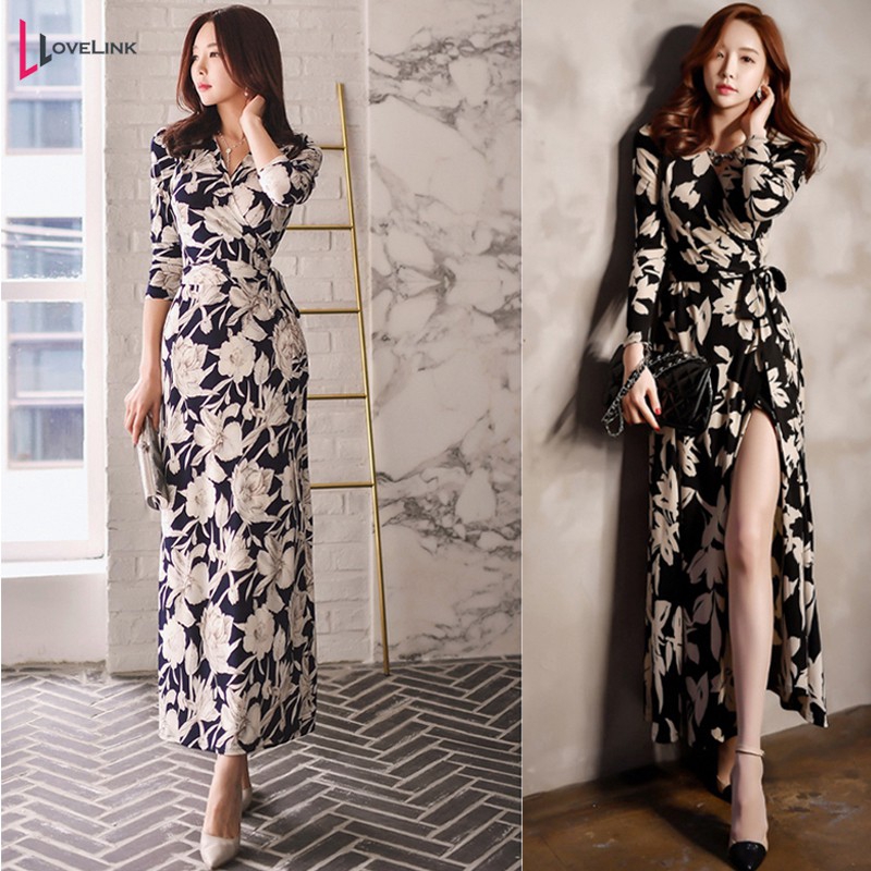 women floral maxi dress