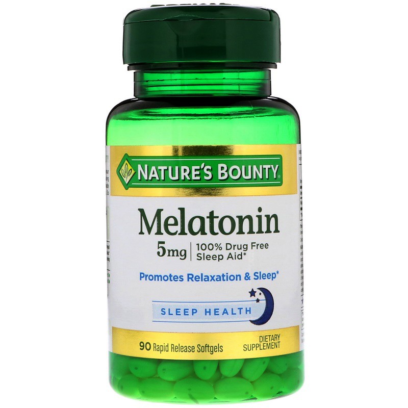 Melatonin 5mg 90 Rapid Release Softgels Promotes Relaxation and Sleep ...