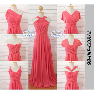 coral peach infinity dress