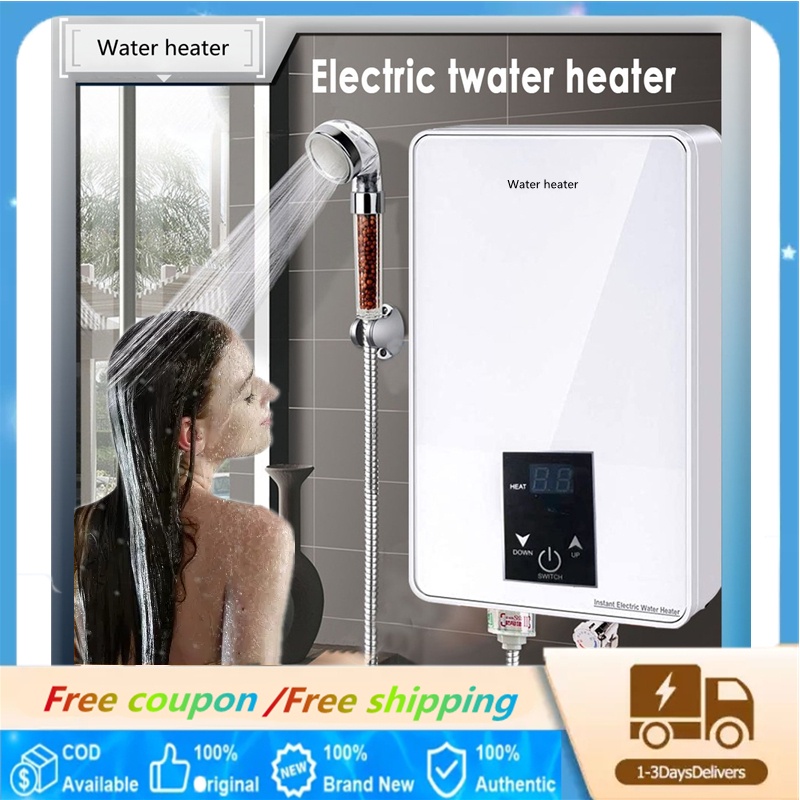 MQ Water Heater Shower 6500W Electric LCD Touchscreen Instant Water ...