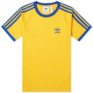 Ringer Retro 3-Stripe Yellow List Blue T-Shirt | Shopee Philippines