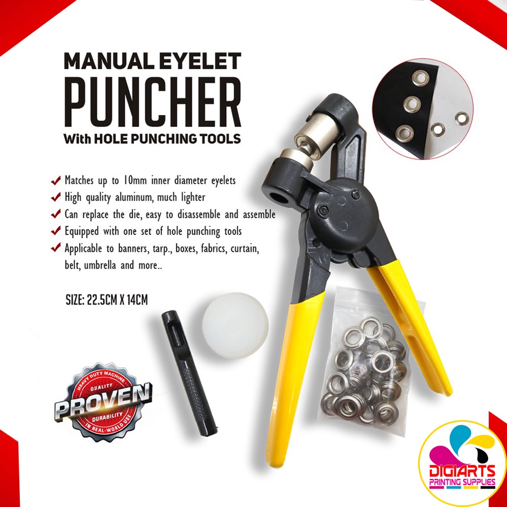 manual handheld tarpaulin eyelet puncher with hole punching tools 10mm