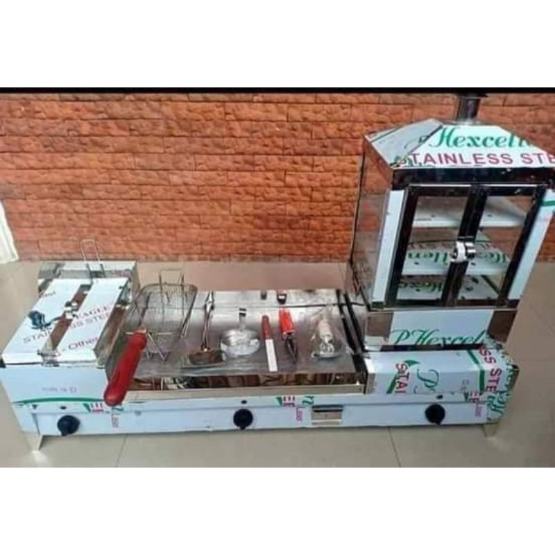 3in1 BURGER GRILL WITH DEEP FRYER AND STEAMER ( WITH FREE COOKING KITS