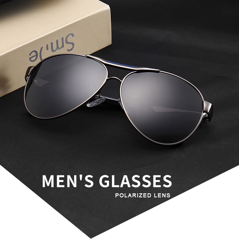 Polarized Pilot Sunglasses Classic Double Bridge Sun Glasses Retro