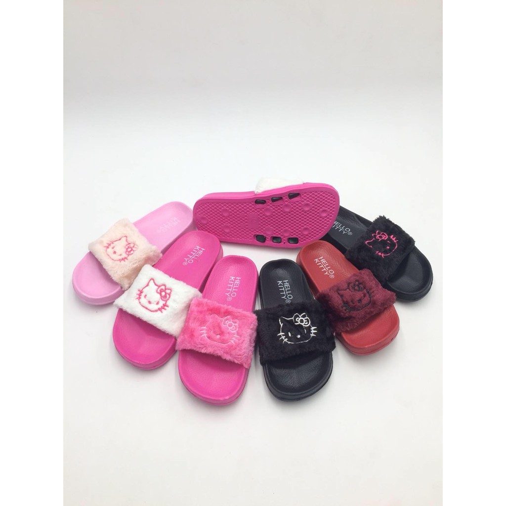 fenty fur slides pink