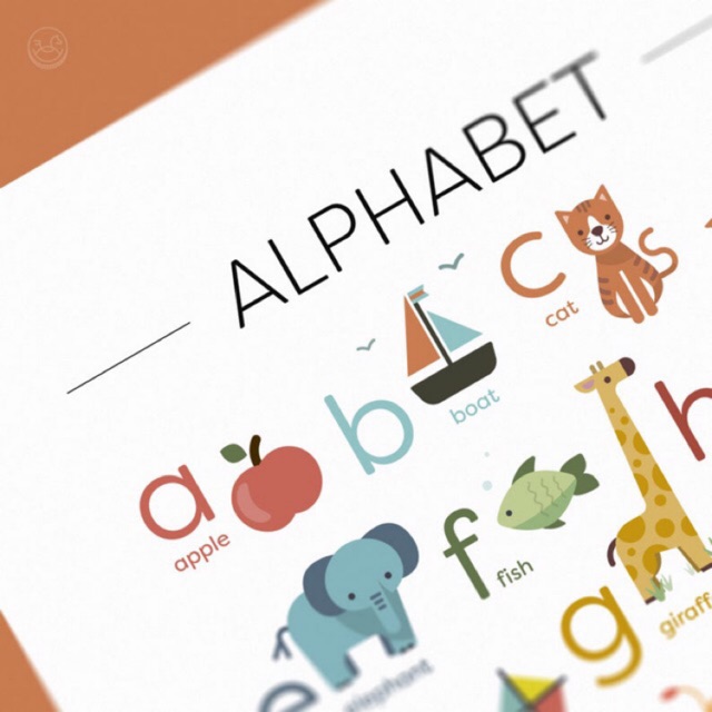 Animal Alphabet ABC Wall Chart Educational A4 | Shopee Philippines