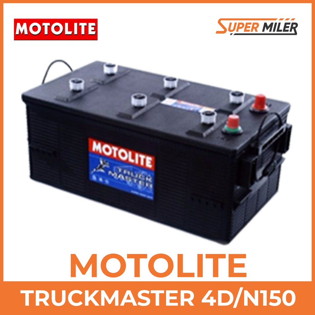 Motolite Truckmaster 4D / N150 Car Battery (With Warranty) Shopee