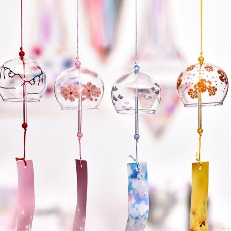 Japanese Style Glass Wind Chime Bell Bedroom Window Hanging Decoration 
