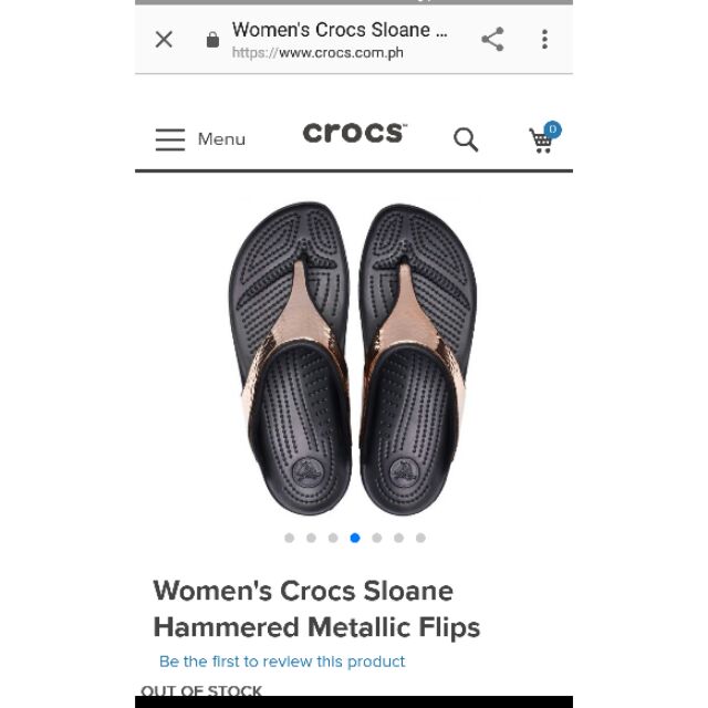 women's crocs sloane hammered metallic flip