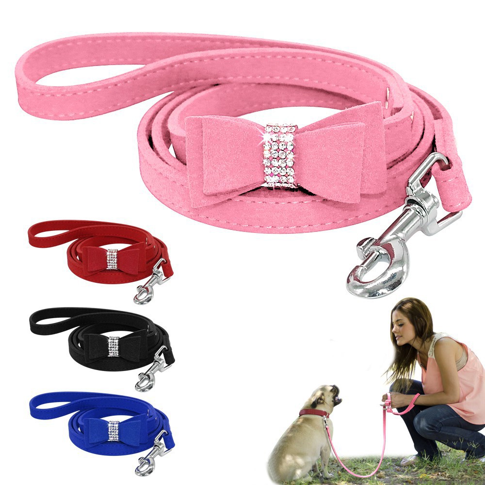 Dog Leads Pet Cat Puppy Leash Bow Knot 