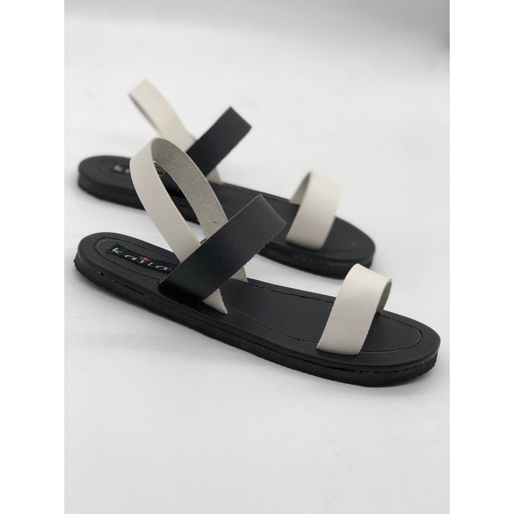 Marikina Made Black & White Sandals | Shopee Philippines